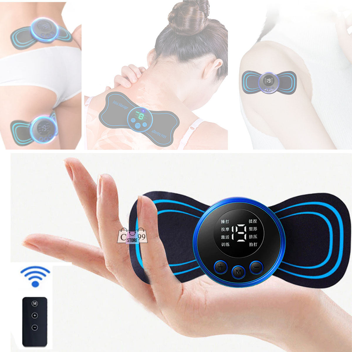 MINI MASAJEADOR CERVICAL ELĂCTRICO RECARGABLE USB + CONTROL EXTRA