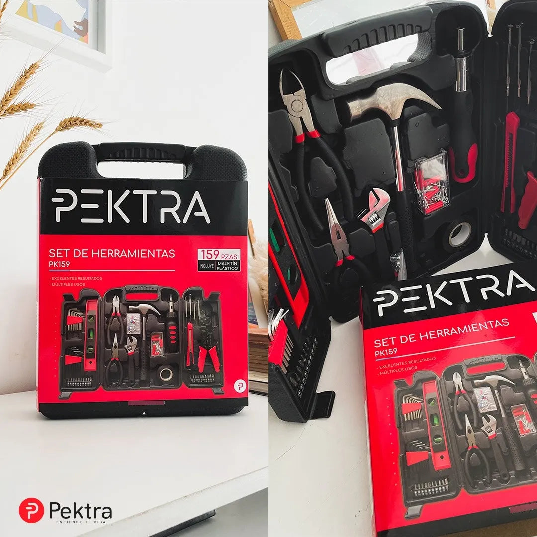 Set Caja De Herramientas Pektra 159 Piezas Con Maletin